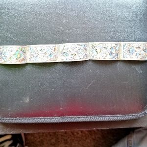 Vintage Abalone Inlay Sterling Silver Braclet